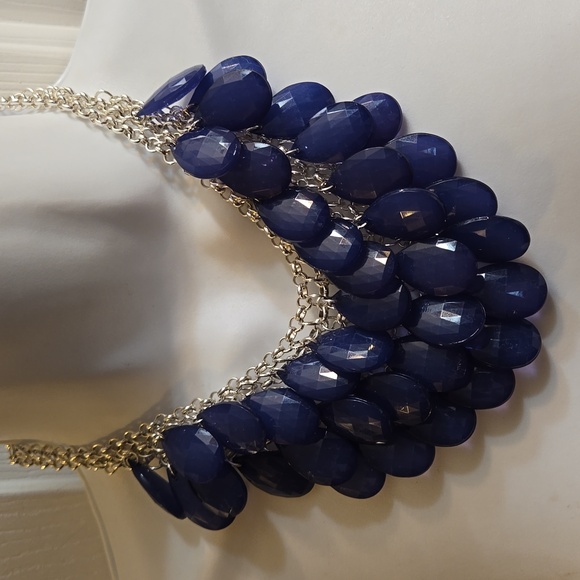 The Skyline Collection Blue Sparkle Faceted Bead Necklace - Picture 1 of 6